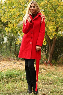 Пальто зимнее "Вероника" красный